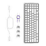 NZXT Function Elite MiniTKL Magnetic Switches Wired RGB Gaming Keyboard White