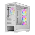VIDA Zephyr V2 White Tempered Glass Micro-ATX PC Gaming Case