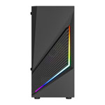 VIDA Genesis Black Tempered Glass Micro-ATX PC Gaming Case