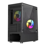 VIDA Genesis Black Tempered Glass Micro-ATX PC Gaming Case