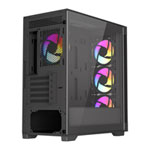 VIDA Zephyr V2 Black Tempered Glass Micro-ATX PC Gaming Case