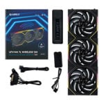 Lian Li UNI TL Wireless 120mm ARGB PWM Fan Black 3 Pack with L-Wireless Hub