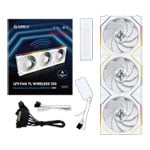 Lian Li UNI TL Wireless Reverse Blade 120mm ARGB PWM Fan White 3 Pack with L-Wireless Hub