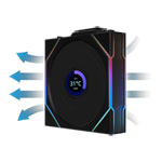 Lian Li UNI TL LCD Wireless Reverse Blade 120mm ARGB PWM Fan Black
