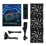 Lian Li UNI TL LCD Wireless 120mm ARGB PWM Fan Black 3 Pack with L-Wireless Hub