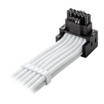 CableMod Pro Universal White Sleeved 12V-2x6 12VHPWR 90 Degree Direct PCI-e Cable - Variant A
