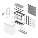 HAVN HS420 White Hybrid Dual Chamber Mid Tower Tempered Glass Chassis