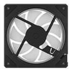 Vida Infinity02 Reverse Blade ARGB Black Single 120mm PWM Fan