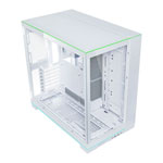 Open Box Lian Li O11 Dynamic EVO RGB White Dual Chamber Mid Tower Tempered Glass Reversible PC Case