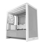 NZXT H3 Flow Tempered Glass White Micro-ATX PC Gaming Case