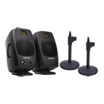 ADAM Audio D3V Desktop Monitor System - Black+ Stands