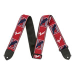 Fender Monogrammed Strap, Red/White/Blue, 2""