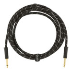 Fender Deluxe Series Instrument Cable, Straight/Straight, Black Tweed (10 ft)