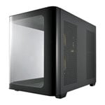 FSP S380 ARGB Dual Chamber micro ATX Tempered Glass PC Gaming Case with 3x 120mm ARGB Fans Black