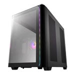FSP M580 ARGB Dual Chamber Mid Tower Tempered Glass Compact Gaming Case with 4x120mm ARGB Fans Black