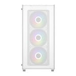 FSP M220 Tempered Glass Mid Tower PC Gaming Case with 4x 120mm ARGB Fans White