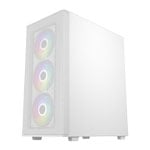 FSP M220 Tempered Glass Mid Tower PC Gaming Case with 4x 120mm ARGB Fans White