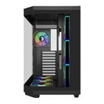 FSP U580 ARGB Dual Chamber Mid Tower Tempered Glass Gaming Case inc 7x 120mm ARGB Fans Black