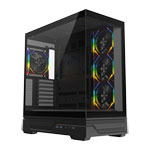 CiT Destiny Black Mid Tower Tempered Glass PC Gaming Case with ARGB Fans