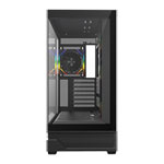 CiT Destiny Black Mid Tower Tempered Glass PC Gaming Case with ARGB Fans