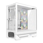 CiT Destiny White Mid Tower Tempered Glass PC Gaming Case with ARGB Fans