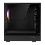 CiT Level 5 Black Micro-ATX Mesh PC Gaming Case with ARGB Fans