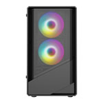 CiT Level 5 Black Micro-ATX Mesh PC Gaming Case with ARGB Fans