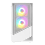 CiT Level 5 White Micro-ATX Mesh PC Gaming Case with ARGB Fans