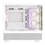 CiT Solar White Micro-ATX Tempered Glass PC Gaming Case with ARGB Fans