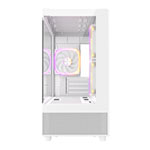 CiT Solar White Micro-ATX Tempered Glass PC Gaming Case with ARGB Fans