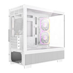 CiT Solar White Micro-ATX Tempered Glass PC Gaming Case with ARGB Fans