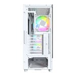 Montech X5 White Mid Tower PC Case with 4 x ARGB Fans