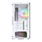 Montech X5M White microATX Case with 4 x ARGB Fans