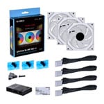 Lian Li UNI FAN SL Infinity Mirror Reverse Blade 120mm ARGB PWM Fan White 3PK With Hub