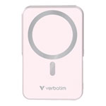 Verbatim Charge 'n' Go Wireless / USB-C 10000mAh Power Bank with Stand, Pink