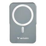Verbatim Charge 'n' Go Wireless / USB-C 10000mAh Power Bank with Stand, Grey