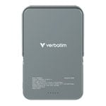 Verbatim Charge 'n' Go Wireless / USB-C 10000mAh Power Bank with Stand, Grey