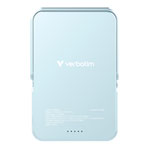 Verbatim Charge 'n' Go Wireless / USB-C 10000mAh Power Bank with Stand, Blue