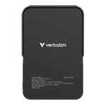 Verbatim Charge 'n' Go Wireless / USB-C 10000mAh Power Bank with Stand, Black