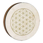 Meinl Sonic Energy Frame Drum 16 inch Diameter: Flower of Life Design, Hand Select Goat Skin Head