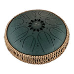 Meinl Sonic Energy 10" Medium Octave Steel Tongue Drum, F# Minor, 8 Notes, 432 Hz, Dark Green
