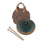 Meinl Sonic Energy 10" Medium Octave Steel Tongue Drum, F# Minor, 8 Notes, 432 Hz, Dark Green