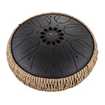 Meinl Sonic Energy 10" Medium Octave Steel Tongue Drum, B Minor, 8 Notes, 432 Hz, Black