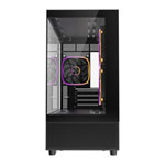 CiT Solar Black Micro-ATX Tempered Glass PC Gaming Case