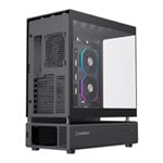 GameMax N80 Black Mid Tower Tempered Glass PC Gaming Case with 6x ARGB Fans