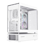 GameMax N80 White Mid Tower Tempered Glass PC Gaming Case with 6x ARGB Fans