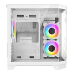 CiT DS240 White Micro-ATX Tempered Glass PC Gaming Case with 3x Celsius Fans