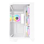 CiT DS360 White Mid Tower Tempered Glass PC Gaming Case with 4x Celsius Fans