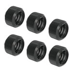 Barrow 16mm OD Twin Seal 6-Pack Black Hard Tube Compression Fitting
