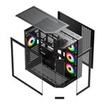 VIDA Edge Black Tempered Glass ATX PC Gaming Case
